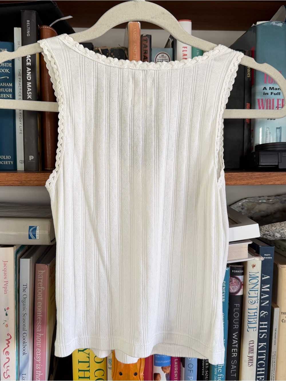 GAP Doen Cream Ribbed Tie-Front Tank - Picture 2 of 3